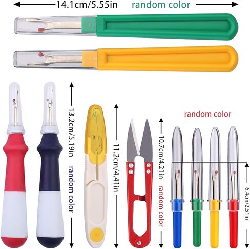 10 قطع من ممزق الدرزات بمقبض مريح، مجموعة ممزق الدرزات، ممزق الدرزات للخياطة، أداة إزالة الخيوط لصياغة إزالة طبقات التطريز in Kuwait