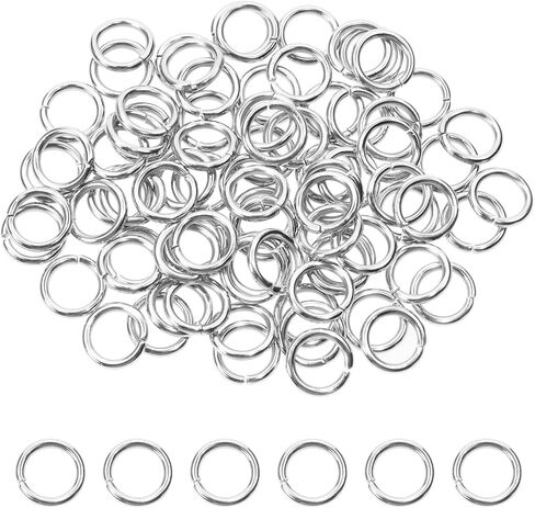 Shapenty Stainless Steel Open Jump Rings Connector Thick Split Rings for Keychain Necklace Bracelet Earring Pendant Jewelry Finding Making Charm Crafting, 120PCS (1.5x15mm) in Kuwait