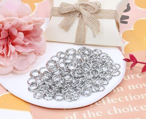 Shapenty Stainless Steel Open Jump Rings Connector Thick Split Rings for Keychain Necklace Bracelet Earring Pendant Jewelry Finding Making Charm Crafting, 120PCS (1.5x15mm) in Kuwait