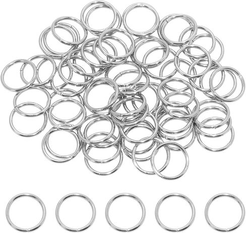 Shapenty Stainless Steel Open Jump Rings Connector Thick Split Rings for Keychain Necklace Bracelet Earring Pendant Jewelry Finding Making Charm Crafting, 120PCS (1.5x15mm) in Kuwait