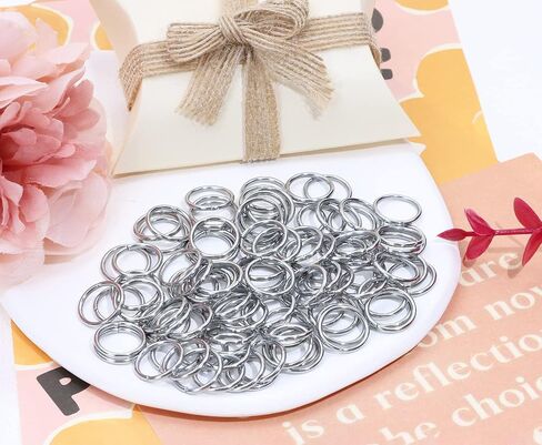 Shapenty Stainless Steel Open Jump Rings Connector Thick Split Rings for Keychain Necklace Bracelet Earring Pendant Jewelry Finding Making Charm Crafting, 120PCS (1.5x15mm) in Kuwait
