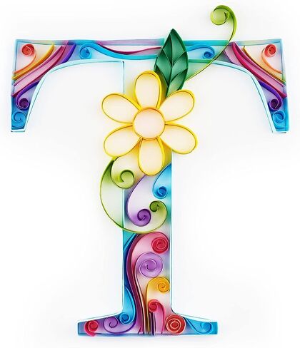 مجموعة اللف الورقية Uniquilling للبالغين المبتدئين، حروف 8 * 10 بوصة، مجموعة رائعة من أدوات الرسم الورقية DIY أدوات اللف، ديكور فني جداري لغرفة المنزل أفضل الهدايا (أساسية) in Kuwait