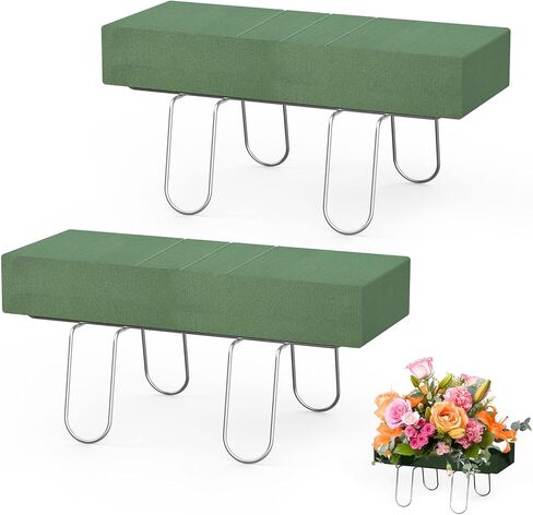 قطعتان من سروج زهرة شاهد القبر للمقابر مع رغوة الأزهار، سروج قبور مقاس 30.48 سم، سلك مقاوم للصدأ لديكورات المقبرة، النصب التذكارية العائلية، شاهد القبر، ديكورات القبر، تصميم الزهور in Kuwait