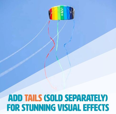 HQ Kites Symphony Beach III 51in (1.3m) Dual Line Parachute Stunt Foil Sport Kite Ready to Fly Outdoor Fun Sports for Boys and Girls Ages 8 and Up – Aqua Color in Kuwait