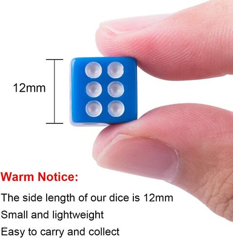 AUSTOR 100 Pcs 12mm Dice 6 Sided Game Dice Set with a Drawstring Pouch in Kuwait
