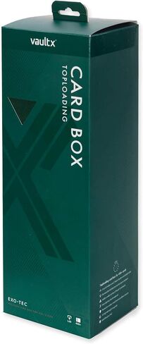 صندوق بطاقات Vault X Exo-Tec يحتوي على أكثر من 450 وحدة تخزين مع غطاء مغناطيسي قابل للفصل وفواصل وحشو إسفنجي لتنظيم صناديق سطح السفينة والرافعات العلوية وTCG/CCG والبطاقات الرياضية (أسود) in Kuwait