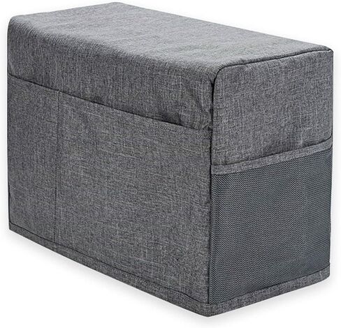 غطاء آلة الخياطة Yunnyp دائم قابل للطي غطاء الغبار مع جيوب تخزين لمعظم آلة الخياطة القياسية 18.1x8.2x12.6, رمادي, فاشن in Kuwait