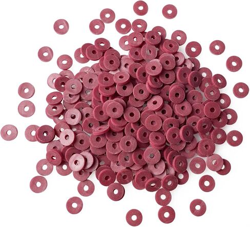 2000pcs Heishi Vinyl Beads Polymer Clay Beads Flat Round Spacer Beads for Making Bracelet Necklace Earring Accessories DIY Handmade Craft (White, 6mm) in Kuwait