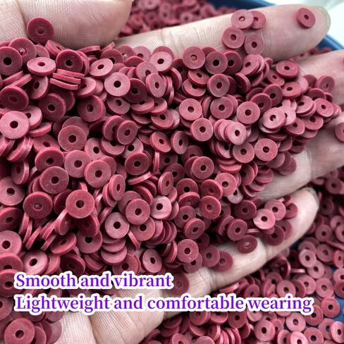 2000pcs Heishi Vinyl Beads Polymer Clay Beads Flat Round Spacer Beads for Making Bracelet Necklace Earring Accessories DIY Handmade Craft (White, 6mm) in Kuwait