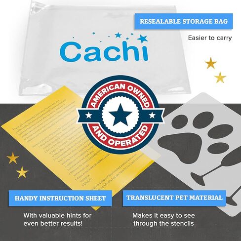 Cachi Large Letter Stencils for Painting On Wood, Canvas & More - 51 Reusable Calligraphy Alphabet Stencils, Number Stencils - Farmhouse and Welcome Signs, Holidays, Seasons, Craft Projects in Kuwait