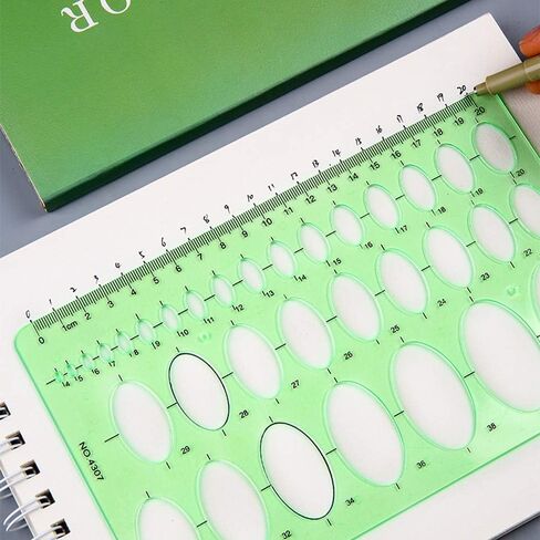 MWELLEWM 11 Pcs/Set Geometric Drawing Template Stencils Drawing Rulers Multi-Function Measuring Ruler for Studying, Designing and Building School Office Supplies… in Saudi Arabia