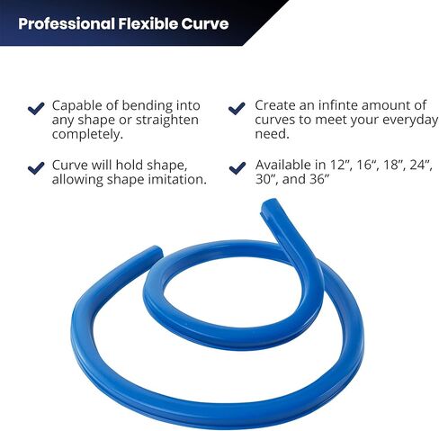 Pacific Arc Flexible Curve 12" with Inking Edge, for Drawing, Pattern Making, Engineering, Stencil Making in Kuwait