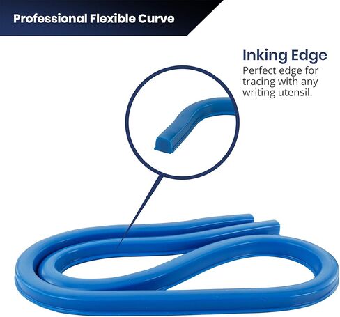 Pacific Arc Flexible Curve 12" with Inking Edge, for Drawing, Pattern Making, Engineering, Stencil Making in Kuwait