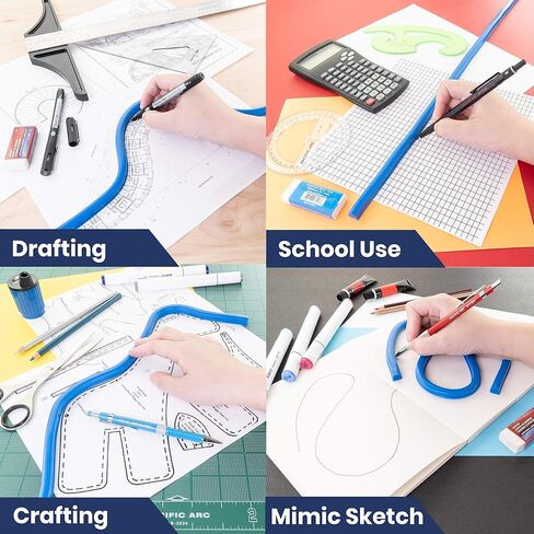 Pacific Arc Flexible Curve 12" with Inking Edge, for Drawing, Pattern Making, Engineering, Stencil Making in Kuwait