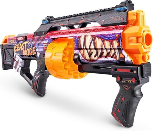 X-Shot Skins Last Stand Dart Blaster - Beast Out Skin by ZURU with 16 Darts, Slam Fire Action, Air Pocket Dart Technology, Toy Foam Blaster for Kids, Teens and Adults in Saudi Arabia