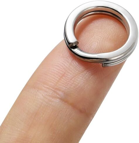 Small Key Chain Ring 20 PCS Metal Split Rings 304 Stainless Steel Flat Rings for Keys Organization/Jewlery Making Findings (8mm) in Saudi Arabia