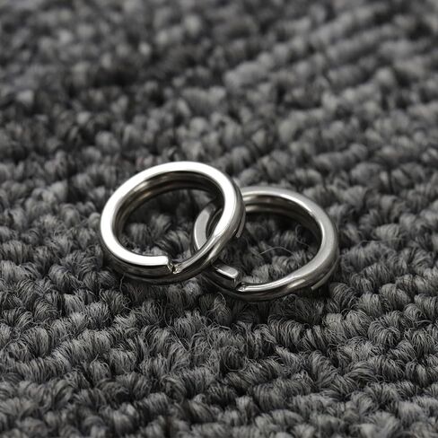 Small Key Chain Ring 20 PCS Metal Split Rings 304 Stainless Steel Flat Rings for Keys Organization/Jewlery Making Findings (8mm) in Saudi Arabia