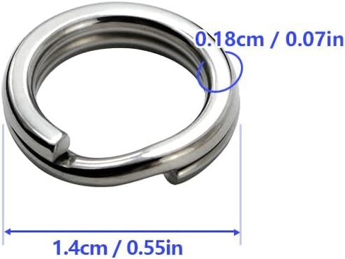Small Key Chain Ring 20 PCS Metal Split Rings 304 Stainless Steel Flat Rings for Keys Organization/Jewlery Making Findings (8mm) in Saudi Arabia