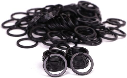 Shapenty 100PCS Black Metal Key Rings Bulk Flat Split Key Chain Part Connector Keyring Clip Keychain Clasp Holder for DIY Craft Project and Home Car Keys Organization (Black, 1 Inch/25mm) in Saudi Arabia