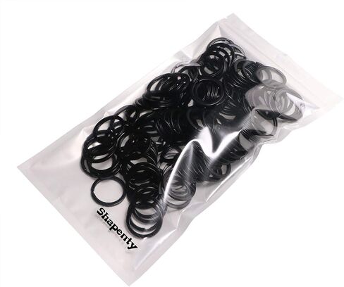 Shapenty 100PCS Black Metal Key Rings Bulk Flat Split Key Chain Part Connector Keyring Clip Keychain Clasp Holder for DIY Craft Project and Home Car Keys Organization (Black, 1 Inch/25mm) in Saudi Arabia
