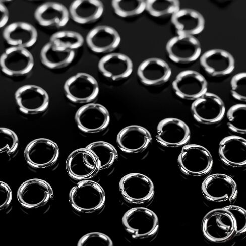 WUBOECE 1000 قطعة 4 مم حلقات القفز المفتوحة حلقة القفز المعدنية لقلادات القلائد سوار المجوهرات DIY صنع النتائج، فضي in Kuwait