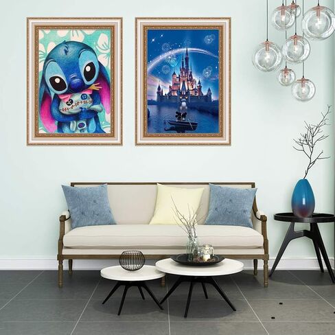 6 Pack 5d Diamond Painting Kits for Adults,DIY Full Drill Diamond Art Kits Paint with Diamonds Crystal Rhinestone Cross Stitch Cartoon Picture Arts and Crafts for Beginners Kids (9.8 X 13.8 Inch) in Kuwait