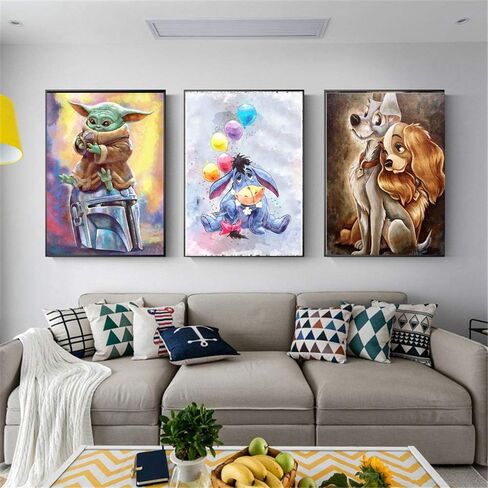 6 Pack 5d Diamond Painting Kits for Adults,DIY Full Drill Diamond Art Kits Paint with Diamonds Crystal Rhinestone Cross Stitch Cartoon Picture Arts and Crafts for Beginners Kids (9.8 X 13.8 Inch) in Kuwait