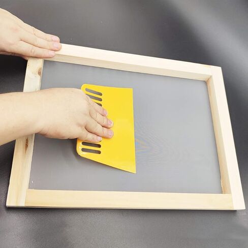 ورون 6 قطع 6 مقاسات من ممسحة طباعة الشاشة، 3 احجام 75 مقياس التحمل ومكشطة حبر خشبية (13.7، 9.4، 5.9 انش)، 3 احجام مكشطة حبر بلاستيكية (6.8، 3.3، 2.3 انش) للطباعة على الشاشة in Kuwait