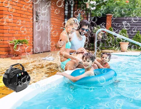 آلة فقاعات بيسون مع أضواء ليد تلقائية نفخة فقاعات للأطفال في حفلة يوم بريطانيا، تشغيل شاشة ليد أو التحكم اللاسلكي عن بعد، مستويات سرعة قابلة للتعديل، تعمل بالقابس الكهربائي أو البطارية in Kuwait