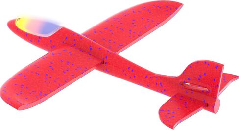 BooTaa 2 Pack LED Airplane Toys,17.5" Large Throwing Foam Plane,2 Flight Mode Glider Plane,Flying Toy for Kids,Xmas Gifts for 3 4 5 6 7 8 9 10 Years Old Boy,Outdoor Sport Toys Birthday Party Favors in Kuwait