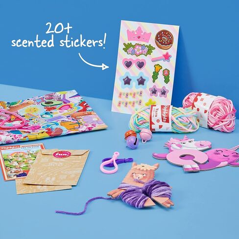 مجموعة سلاسل مفاتيح بوم بوم بوم للاطفال بتصميم يونيكورن من هايلايتز، ابتكر وتخصيص مشابك اكياس بوم بال ملونة بدون خياطة، تتضمن شنطة ظهر قابلة لاعادة الاستخدام للتخزين بدون فوضى، للاعمار من 6 سنوات فما in Kuwait