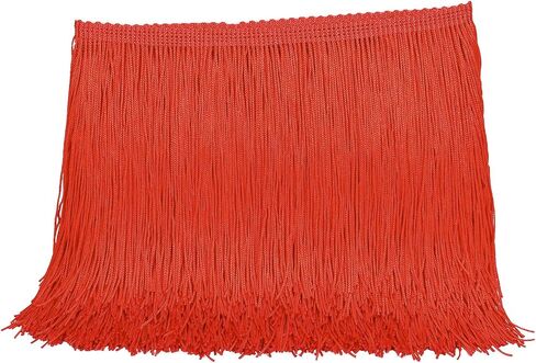 10 Yards Sewing Fringe Trim - Fringe Tassel 15cm Width for Skirt Wedding Dress Lamp Shade Decoration(Balck) in Kuwait