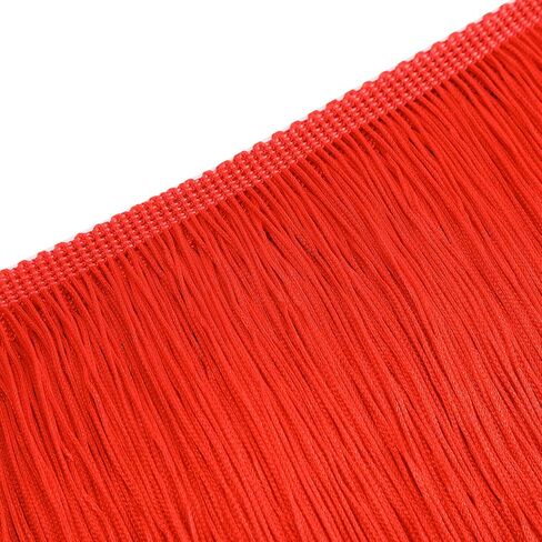 10 Yards Sewing Fringe Trim - Fringe Tassel 15cm Width for Skirt Wedding Dress Lamp Shade Decoration(Balck) in Kuwait
