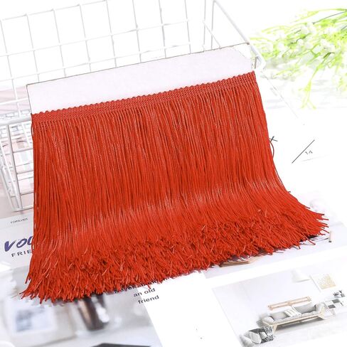 10 Yards Sewing Fringe Trim - Fringe Tassel 15cm Width for Skirt Wedding Dress Lamp Shade Decoration(Balck) in Kuwait
