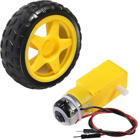 Diann 4pcs TT Motor DC 3-6V Gearbox Motor 200RPM Ratio 1:48 Shaft Motor with 2.54mm Wire for DIY Smart Car Robot in Saudi Arabia