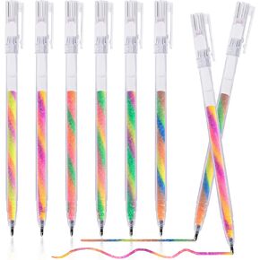 ZSCM 6 Pack Mixing of 3 Colors Magic Glitter Gel Pens Kawaii Color Changing Ballpoint Pen Set for Adult Coloring Books, Doodling Scrapbooking Sketching Journaling, Artist Illustrating