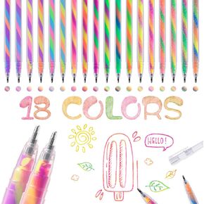 ZSCM 6 Pack Mixing of 3 Colors Magic Glitter Gel Pens Kawaii Color Changing Ballpoint Pen Set for Adult Coloring Books, Doodling Scrapbooking Sketching Journaling, Artist Illustrating
