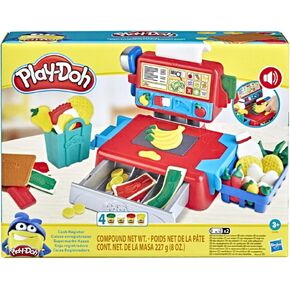 Play-Doh Cash Register Toy for Kids 3 Years and Up with Fun Sounds, Play Food Accessories, and 4 Non-Toxic Colors