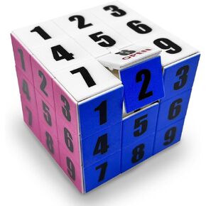 3D Number Puzzle Cube Smooth Play Durable Puzzle Cube Toy for Kids and Adults