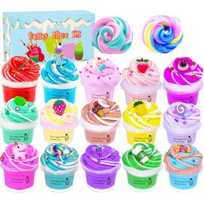 15 Packs Butter Slime Kit,Non Sticky,Super Soft Sludge Toy,Birthday Gifts for Kids,DIY Butter Slime Party Favor for Girls & Boys in Saudi Arabia