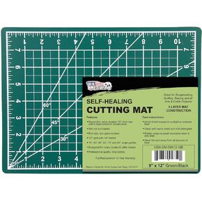U.S. Art Supply 9" x 12" Pink/Blue Professional Self Healing 5-Ply Double Sided Durable Non-Slip Cutting Mat Great for Scrapbooking, Quilting, Sewing and all Arts & Crafts Projects