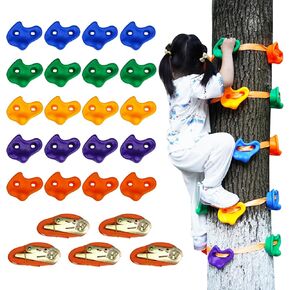 حامل لتسلق الأشجار على غطاء الرأس للأطفال، مجموعة تسلق الأشجار، مع 5 أشرطة سقاطة و20 مقبض، للتدريب على العوائق في الهواء الطلق، وتسلق الأشجار. in Kuwait