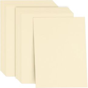 Whaline 50 Sheets 8.5 x 11 Inch Beige Card Stock Paper Brown Cream Thick Scrapbook Paper for Fall Boho DIY Crafts Card Making Supplies, 65lb