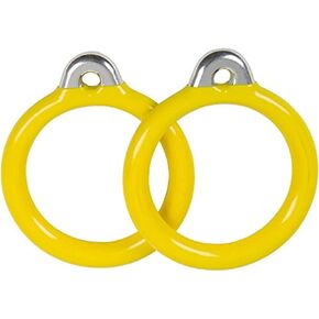 Swing Set Stuff Commercial Round Trapeze Rings with SSS Logo Sticker, Yellow in Saudi Arabia