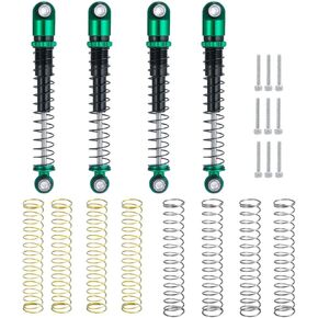 Benedict Harry 48MM CNC Built-in Threaded Double Barrel Shock Absorbers for Axial SCX24 1/24 RC Crawler Car Upgrades (Green)