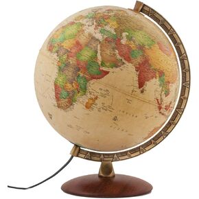 Waypoint Geographic Como Globe، كرة أرضية عتيقة مضيئة مقاس 12 بوصة، كرة أرضية حديثة، كرة مرجعية، كرة أرضية مزخرفة لديكور المنزل والمكتب