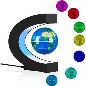 Levitating Globe Multi-Color Changing Rotating Floating Globe with LED Light Magnetic Levitation World Map Globes Night Lights Desk Decoration Lamp Unique Gifts in Saudi Arabia