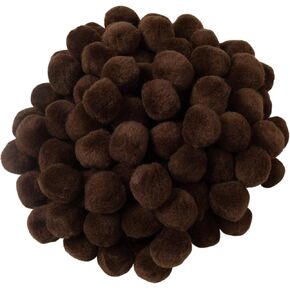 Creativity Street Pom Pons 100-Piece x 1 Inch, Brown in Kuwait