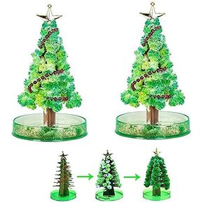 شجرة عيد الميلاد الكريستالية السحرية المتنامية، توفر للأطفال مجموعة جديدة، ألعاب تعليمية مثيرة للاهتمام وألعاب الحفلات، زينة عيد الميلاد DIY (قطعتان) in Kuwait