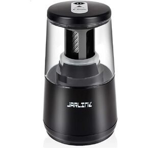 JARLINK Electric Pencil Sharpener, Heavy-duty Helical Blade to Fast Sharpen, Auto Stop for No.2/Colored Pencils(6-8mm), USB/Battery Operated in School Classroom/Office/Home (Black)